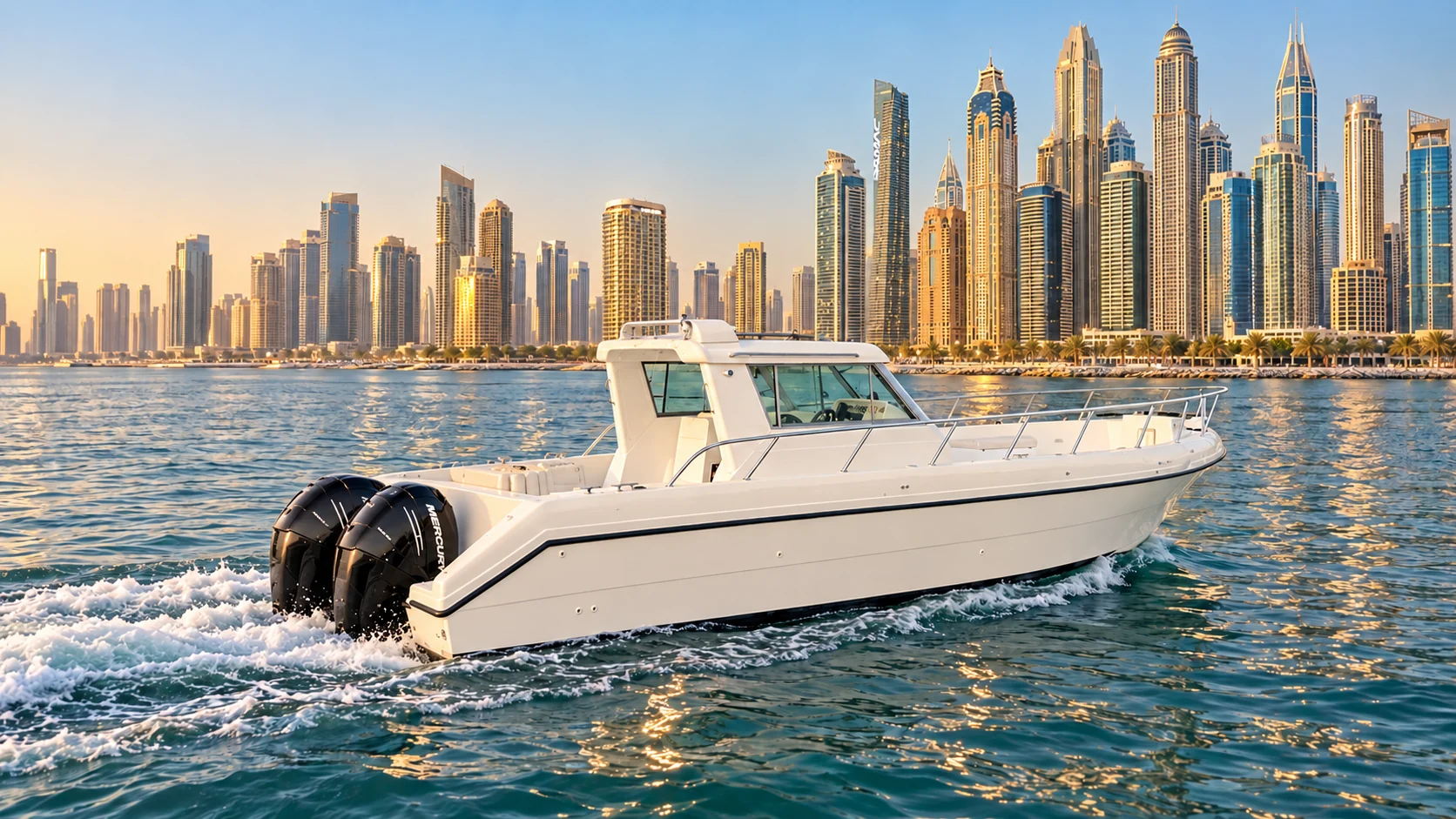 Sea Dreams 38-ft twin-engine fishing yacht cruising in Dubai